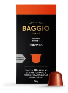 Cápsulas De Café Baggio Intenso Em Alumínio Compatível Nespresso 10 Unidades