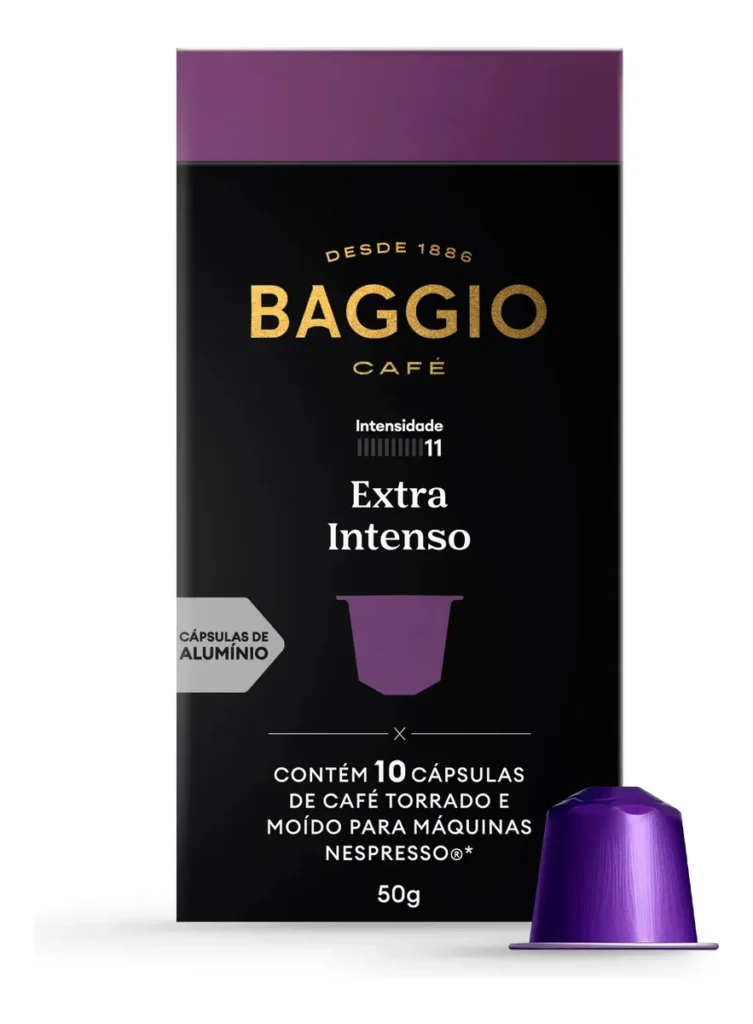 Cápsulas De Café Baggio Extra Intenso Compatível Nespresso 10 Unidades