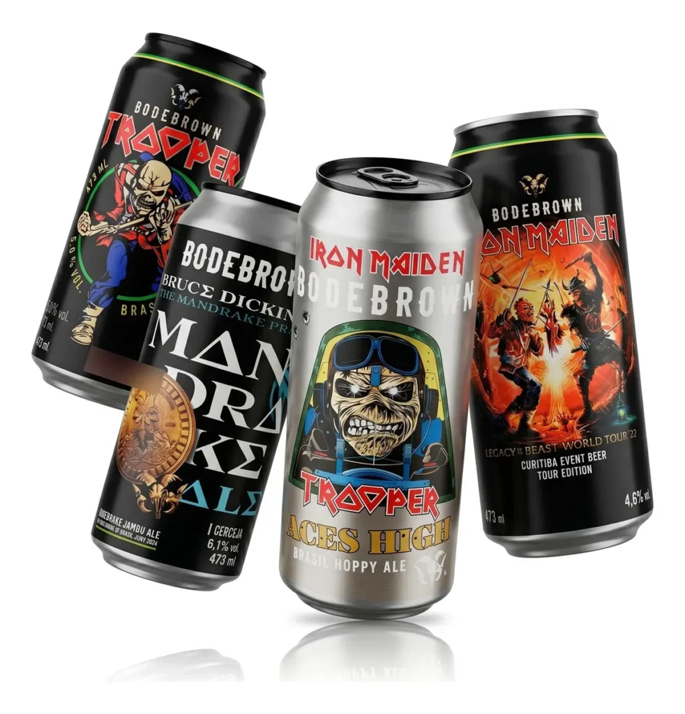 Kit Presente 4 Cervejas Fãs Iron Maiden Oficial Original