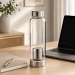 Garrafa De Vidro Infusor Inox Capa Térmica 550ml Chá Detox