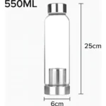 Garrafa De Vidro Infusor Inox Capa Térmica 550ml Chá Detox