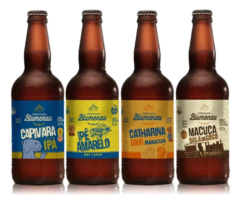 Kit 4 Cervejas Degustação Cervejaria Blumenau Artesanal