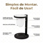 Mini Coador De Café De Pano Individual Com 10 Refis Extras